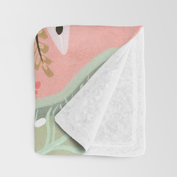 Little Pink Bird Throw Blanket Gallery Image 3