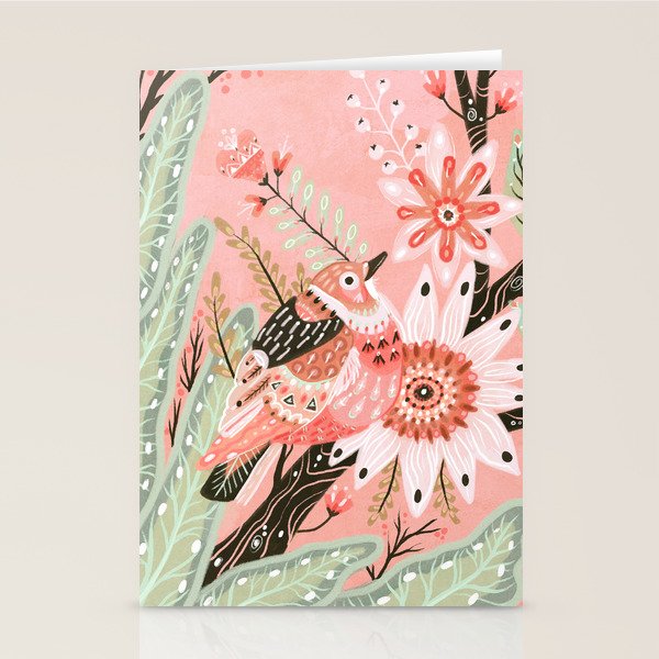 Little Pink Bird Stationery Card Gallery Image 2