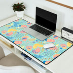 Coastal Oysters on the Beach in Seafoam Green Desk Mat Gallery Image 2