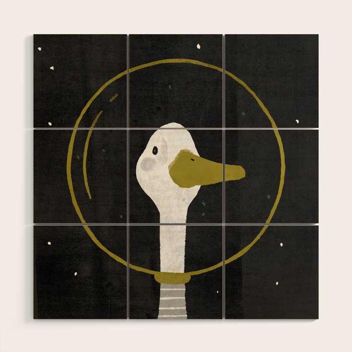Space Goose Wood Wall Art Gallery Image 1