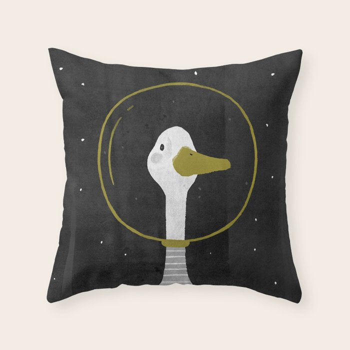Space Goose Throw Pillow Gallery Image 6