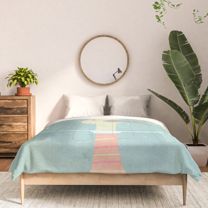 Space Goose (pastels) Comforter Gallery Image 3