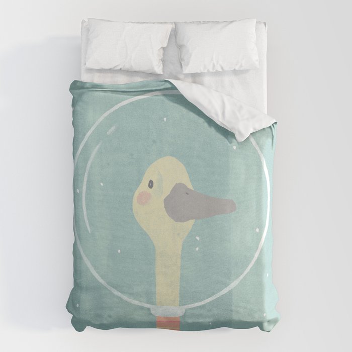 Space Goose (pastels) Duvet Cover Gallery Image 6