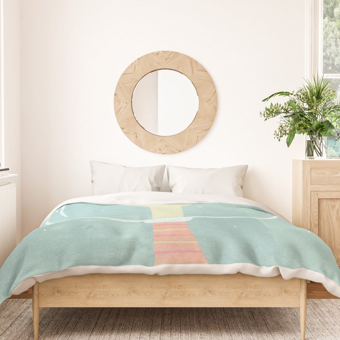 Space Goose (pastels) Duvet Cover Gallery Image 3
