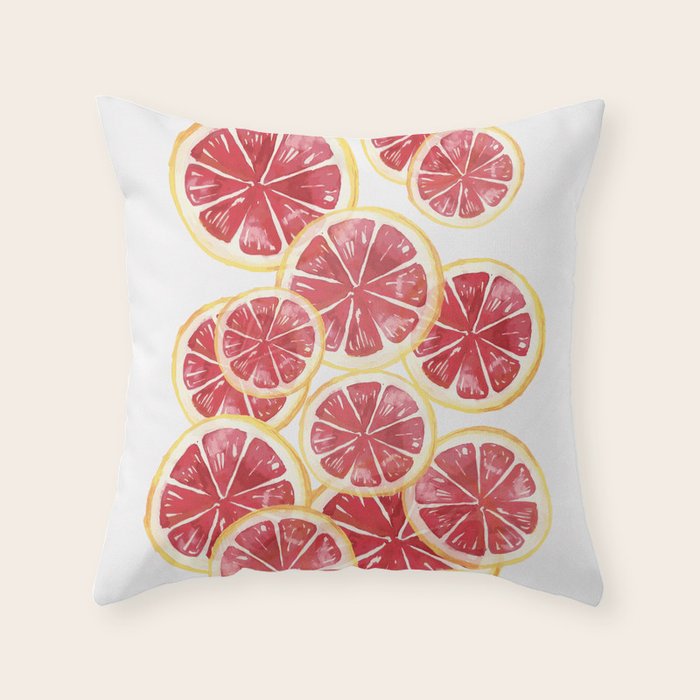 Grapefruits Throw Pillow Gallery Image 1