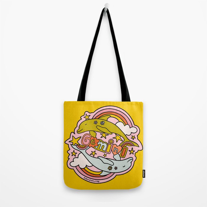 Gemini Dolphin Tote Bag Gallery Image 2