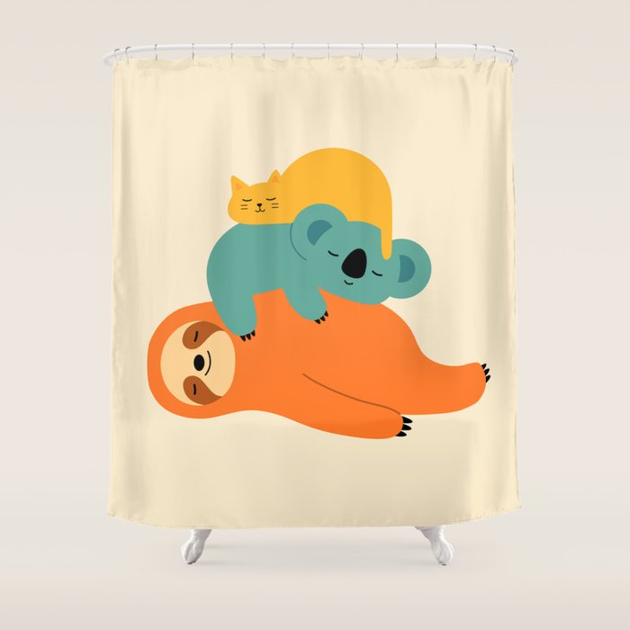 Being Lazy Shower Curtain Gallery Image 1