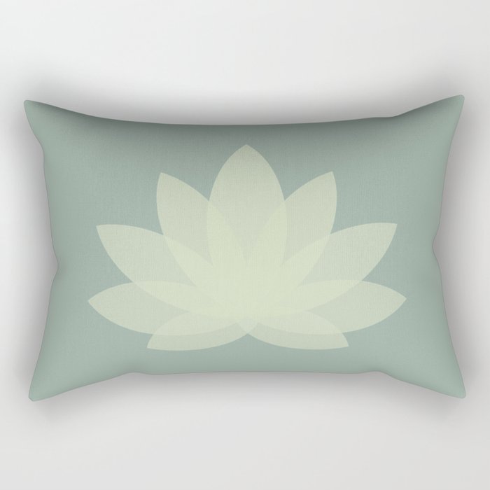 Lotus Flower Minimalism XIV Rectangular Pillow Gallery Image 2
