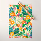 Tropical Orange Garden II Wrapping Paper Gallery Image 1