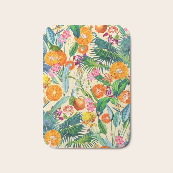 Tropical Orange Garden II Bath Mat Gallery Image 1