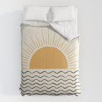 Sunrise Ocean -  Mid Century Modern Style Comforter Gallery Image 6