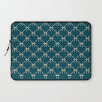 Bows & Ribbons Pattern XXIX Dark Teal Laptop Sleeve Gallery Image 1