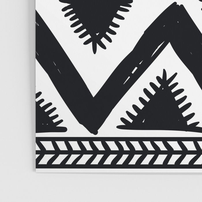 Tribal black and white Poster Gallery Image 3
