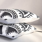 Tribal black and white Pillow Sham Gallery Image 3