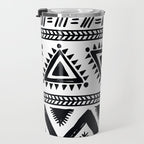 Tribal black and white Travel Mug Gallery Image 3