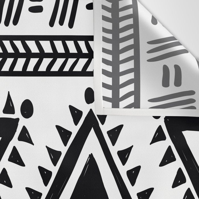 Tribal black and white Wall Tapestry Gallery Image 3