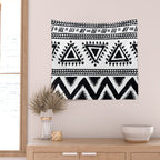 Tribal black and white Wall Tapestry Gallery Image 2