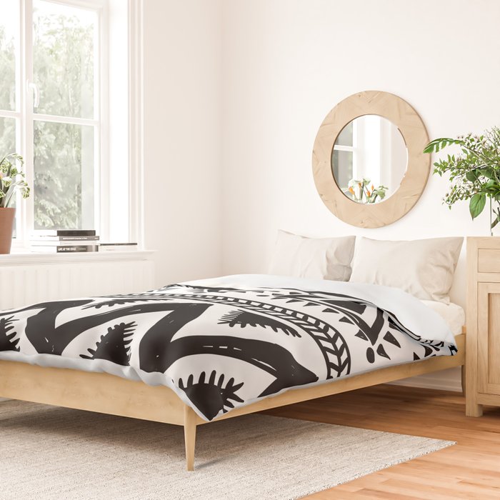Tribal black and white Duvet Cover Gallery Image 2