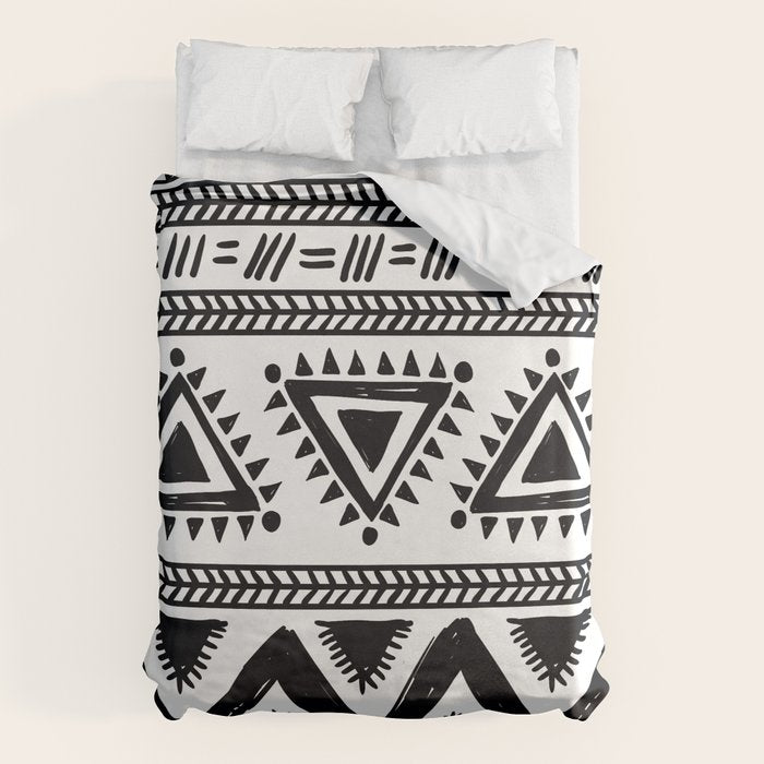 Tribal black and white Duvet Cover Gallery Image 6