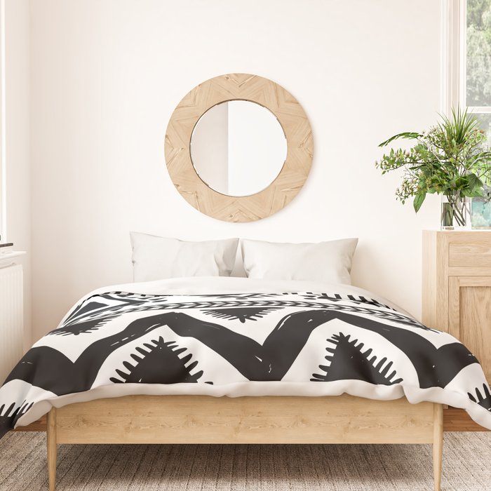 Tribal black and white Duvet Cover Gallery Image 3