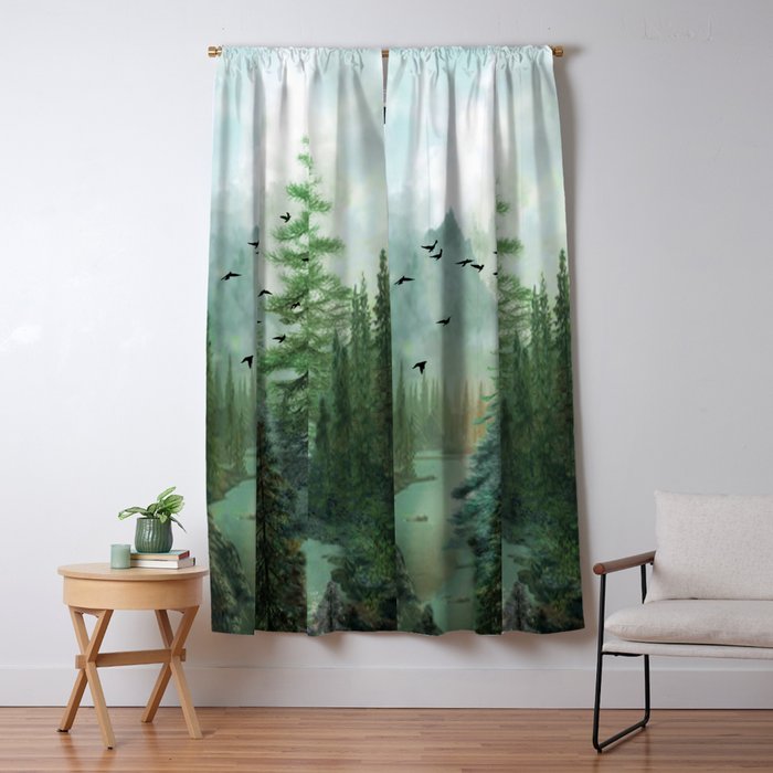 Mountain Morning 2 Window Curtain Gallery Image 5