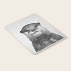 Otter - Black & White Notebook Gallery Image 2