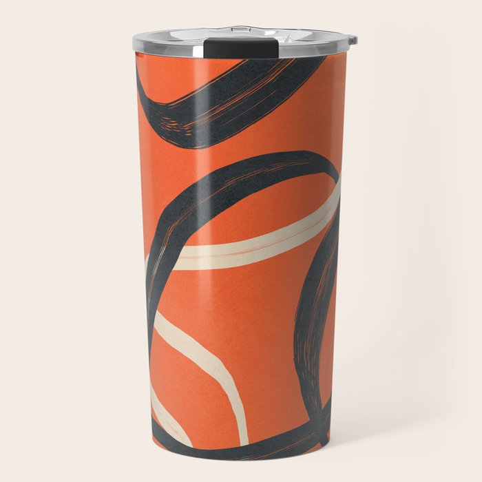 Minimal Abstract Lines Dance 2 Travel Mug Gallery Image 1