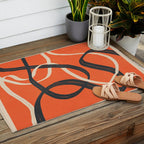 Minimal Abstract Lines Dance 2 Outdoor Rug Gallery Image 2