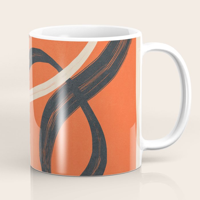 Minimal Abstract Lines Dance 2 Coffee Mug Gallery Image 1