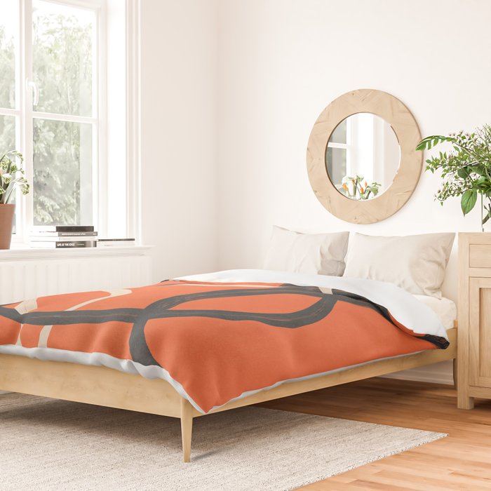 Minimal Abstract Lines Dance 2 Duvet Cover Gallery Image 2