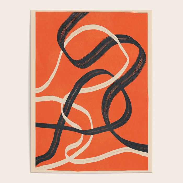 Minimal Abstract Lines Dance 2 Poster Gallery Image 4