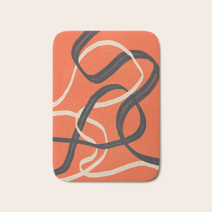 Minimal Abstract Lines Dance 2 Bath Mat Gallery Image 1