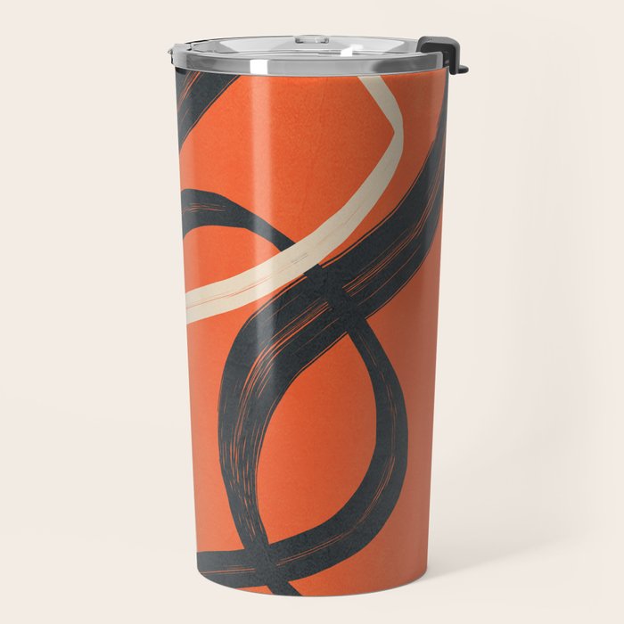 Minimal Abstract Lines Dance 2 Travel Mug Gallery Image 2