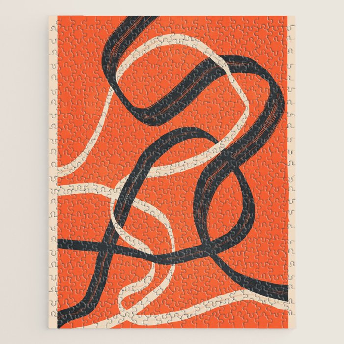 Minimal Abstract Lines Dance 2 Jigsaw Puzzle Gallery Image 1