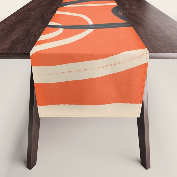 Minimal Abstract Lines Dance 2 Table Runner Gallery Image 1