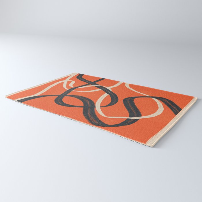 Minimal Abstract Lines Dance 2 Rug Gallery Image 3