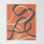 Minimal Abstract Lines Dance 2 Throw Blanket Gallery Image 2