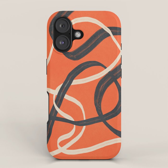 Minimal Abstract Lines Dance 2 iPhone Case Gallery Image 1