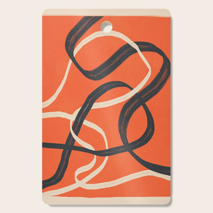 Minimal Abstract Lines Dance 2 Cutting Board Gallery Image 1