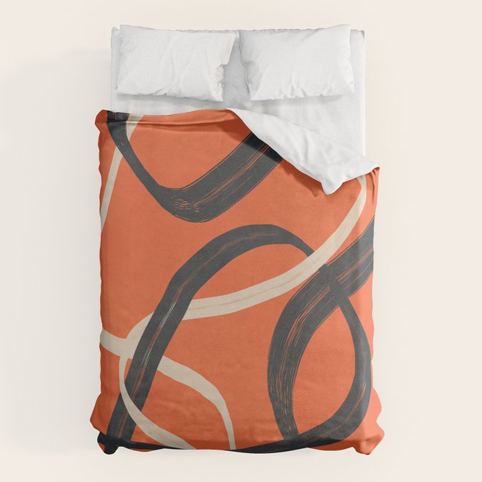 Minimal Abstract Lines Dance 2 Duvet Cover Gallery Image 6