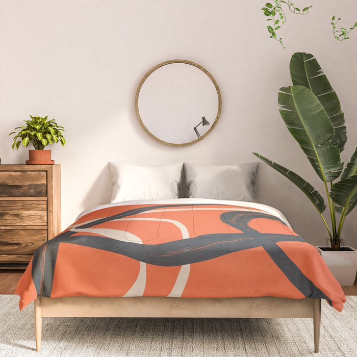 Minimal Abstract Lines Dance 2 Comforter Gallery Image 3
