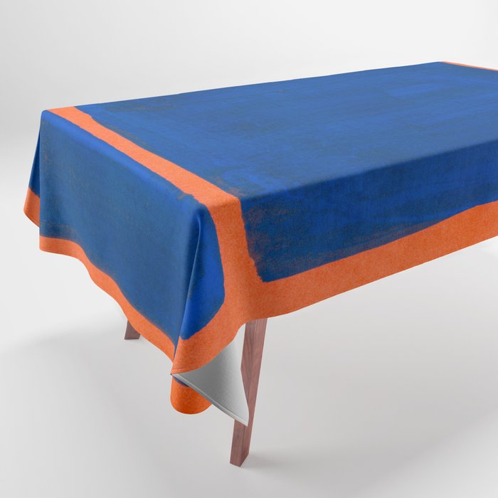 Colourful Field Orange And Blue Tablecloth Gallery Image 1