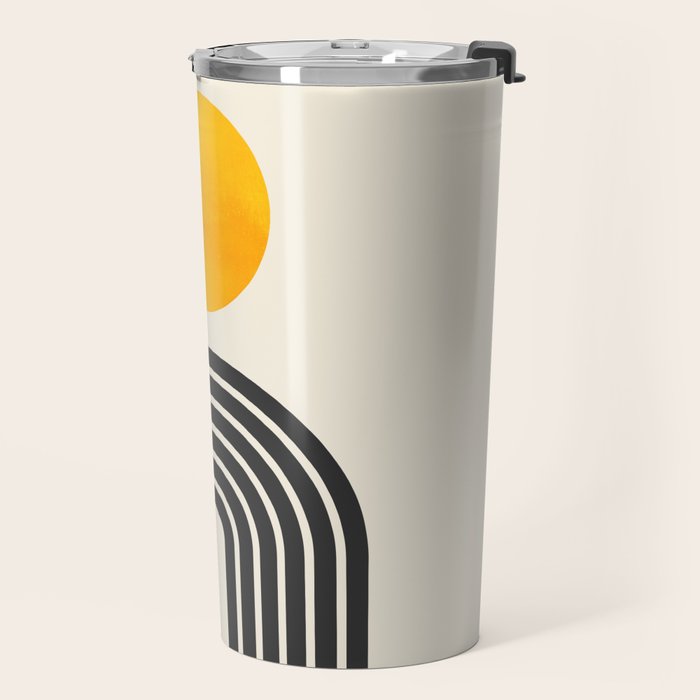 Gold Sun I: Mid-Century Modern Edition Travel Mug Gallery Image 2
