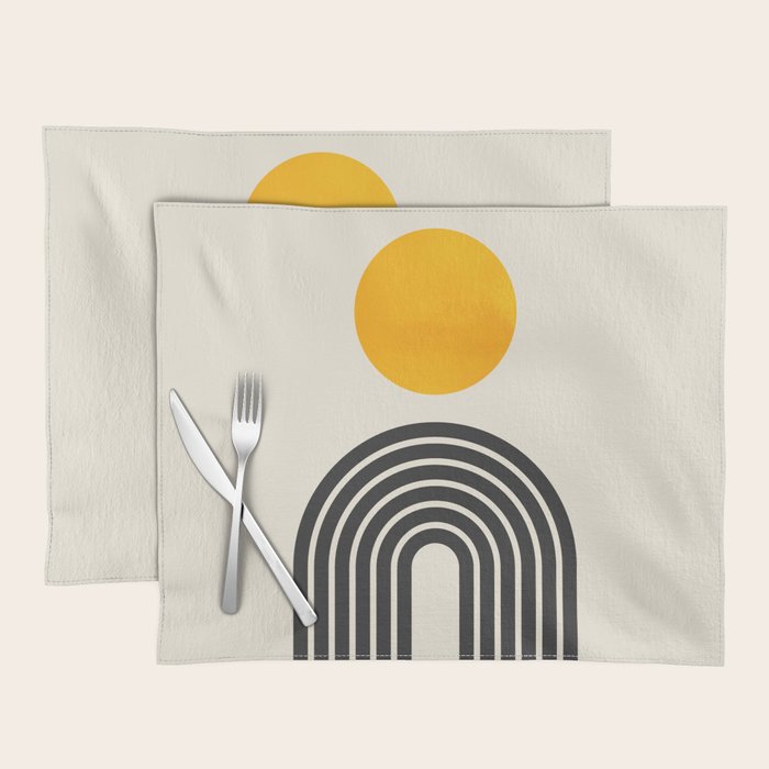 Gold Sun I: Mid-Century Modern Edition Placemat Gallery Image 1