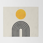 Gold Sun I: Mid-Century Modern Edition Throw Blanket Gallery Image 2