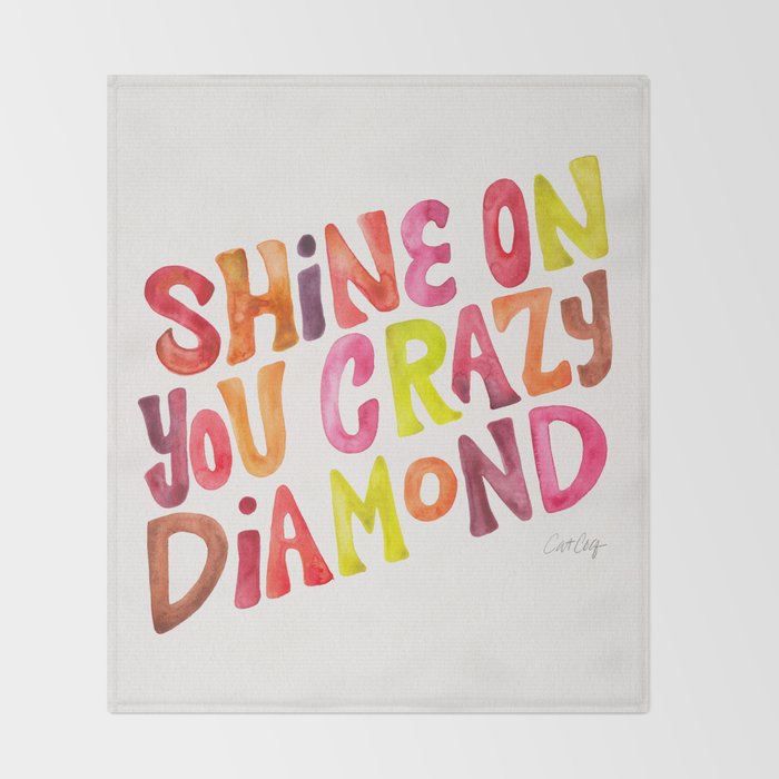 Shine On You Crazy Diamond - Rainbow Palette Throw Blanket Gallery Image 2