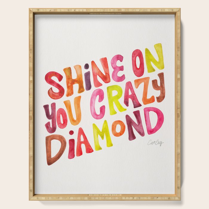 Shine On You Crazy Diamond - Rainbow Palette Serving Tray Gallery Image 1