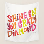 Shine On You Crazy Diamond - Rainbow Palette Wall Tapestry Gallery Image 4
