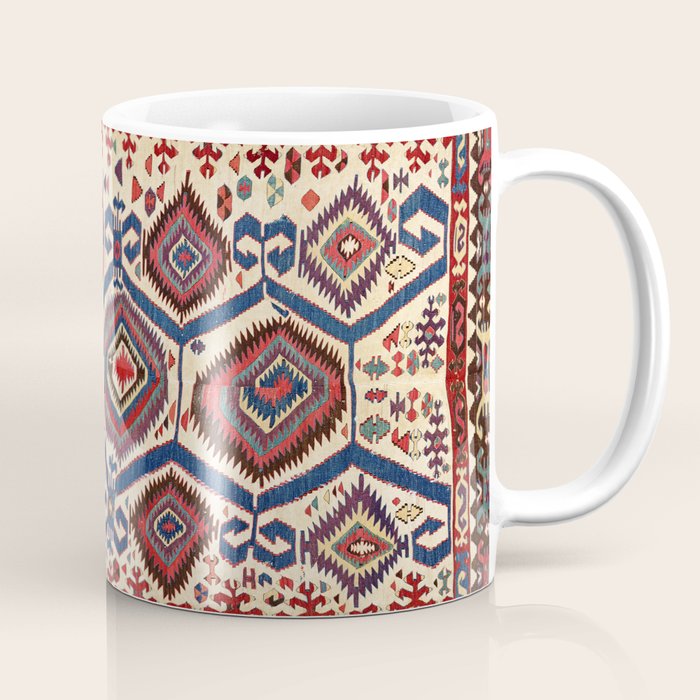 Konya Central Anatolian Antique Kilim Print Coffee Mug Gallery Image 1