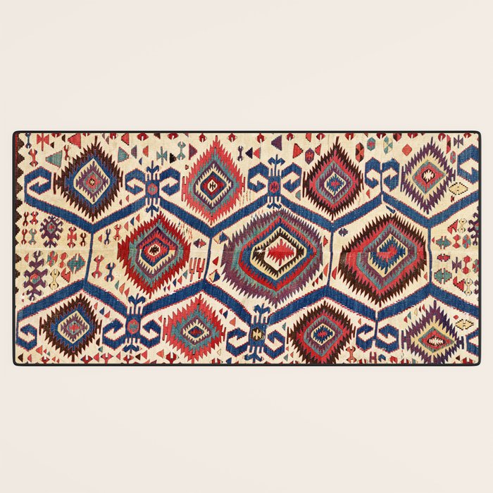Konya Central Anatolian Antique Kilim Print Desk Mat Gallery Image 3